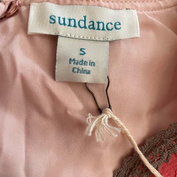 New Sundance eyelet lace crochet peplum ruffle top sz small - Picture 6 of 7